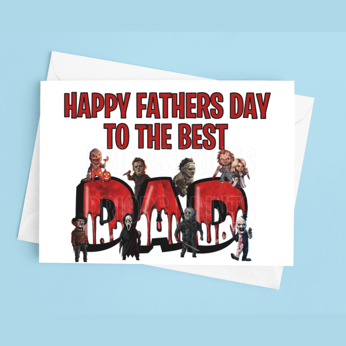 Fathers Day Card Mixed Character- To the best Dad or Papa