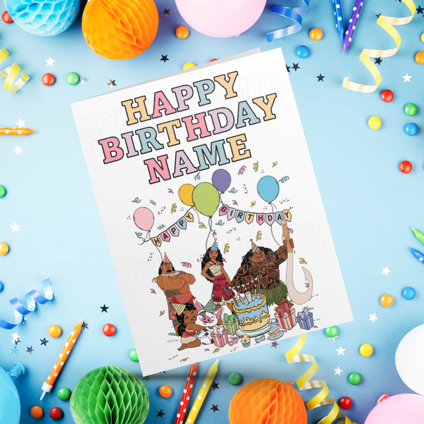 Mixed Disney Characters Personalised Birthday Card I Aladdin I Beauty & The Beast I Cars I Stitch I Princess I Mickey I Inside Out I Spidey