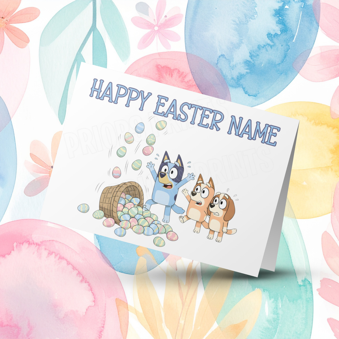 Bluey Personalised Easter Card
