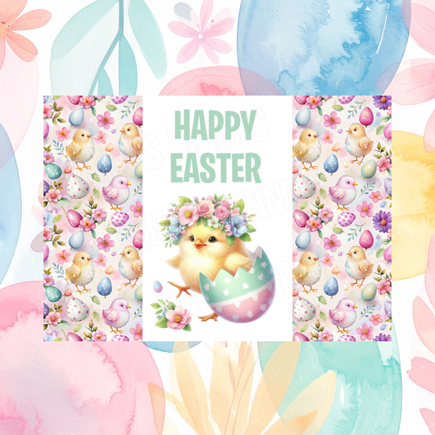 Cute Chick Easter Chocolate Bar Wrapper