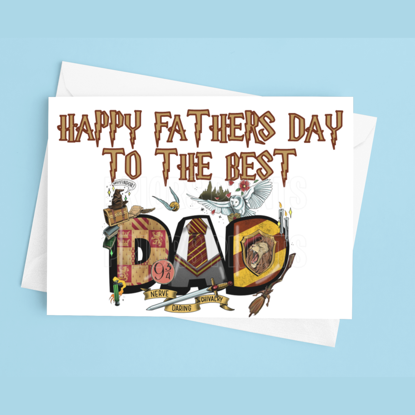 Fathers Day Card Mixed Character- To the best Dad or Papa