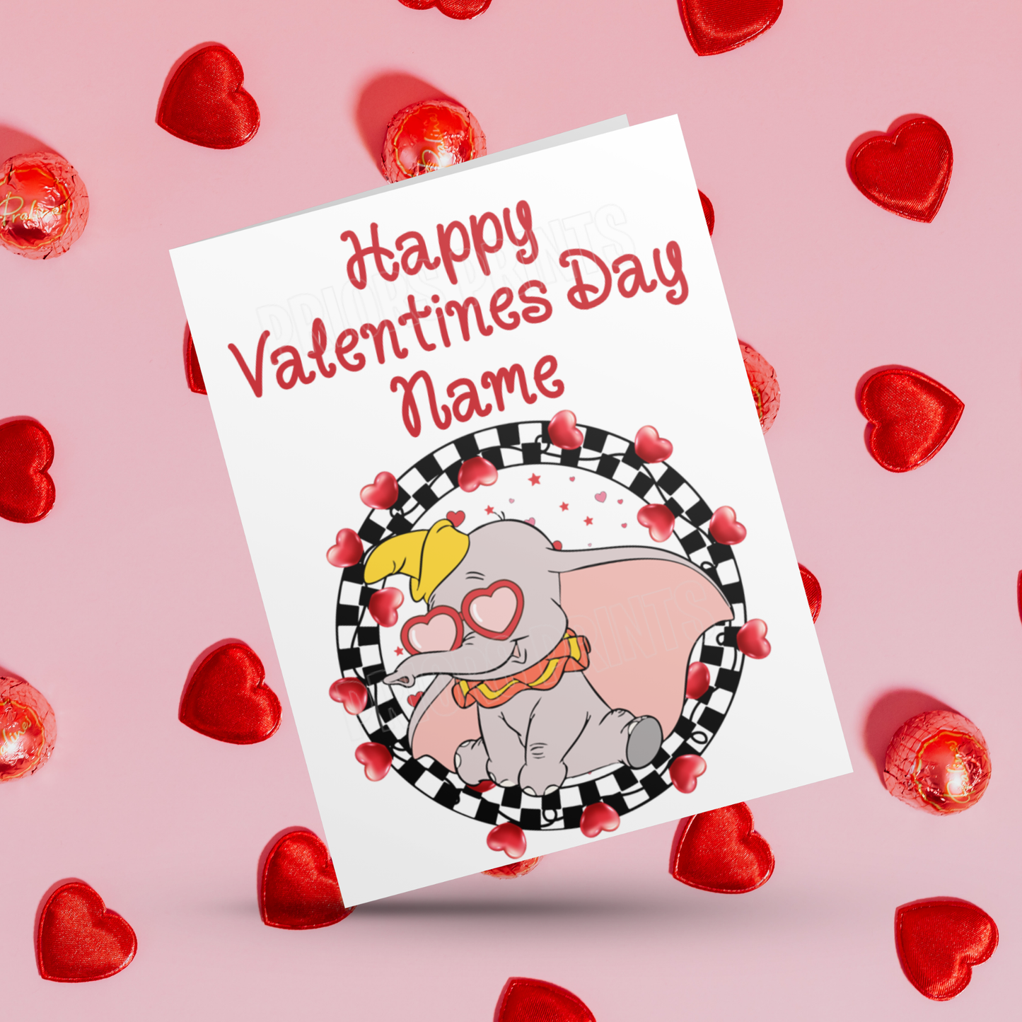 Disney Character Personalised Valentines Day Card 2 I Minnie I Mickey I Winnie The Pooh I Lion King I Lady & The Tramp I Dumbo I Pluto