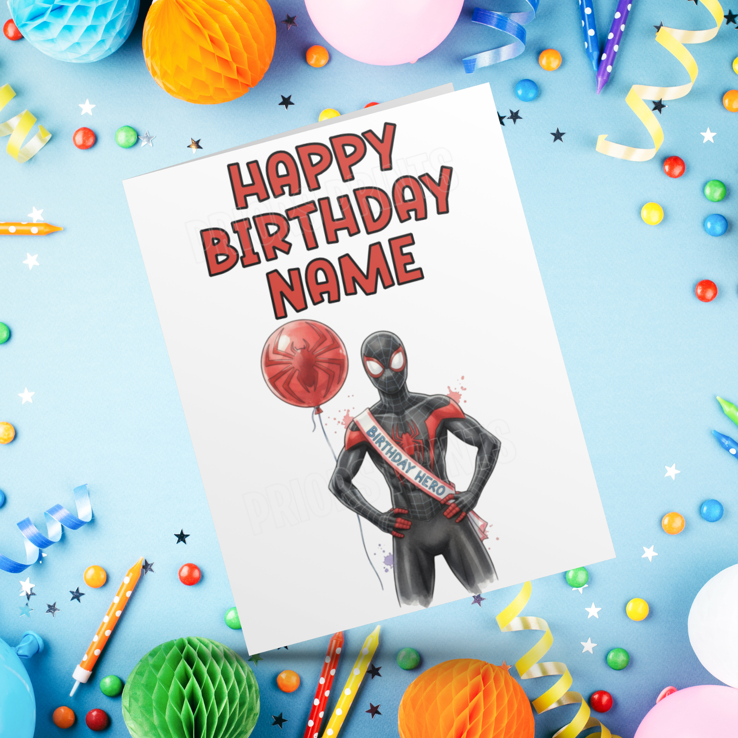 Personalised Miles Morales Birthday Card I Marvel I Superhero