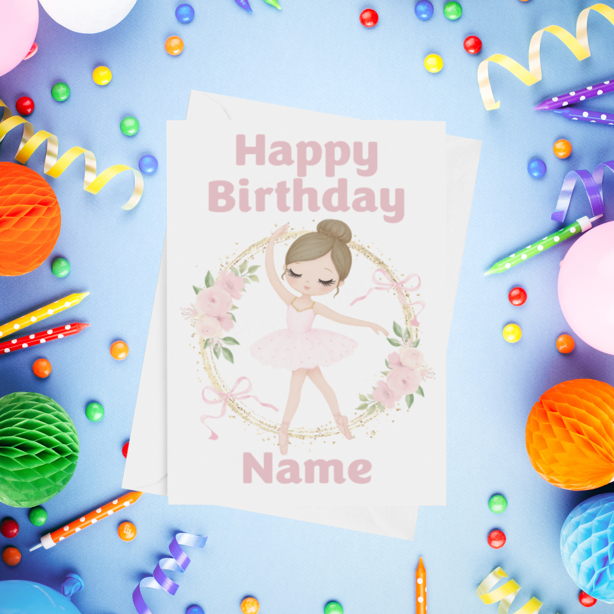 Ballerina Personalised Birthday Card
