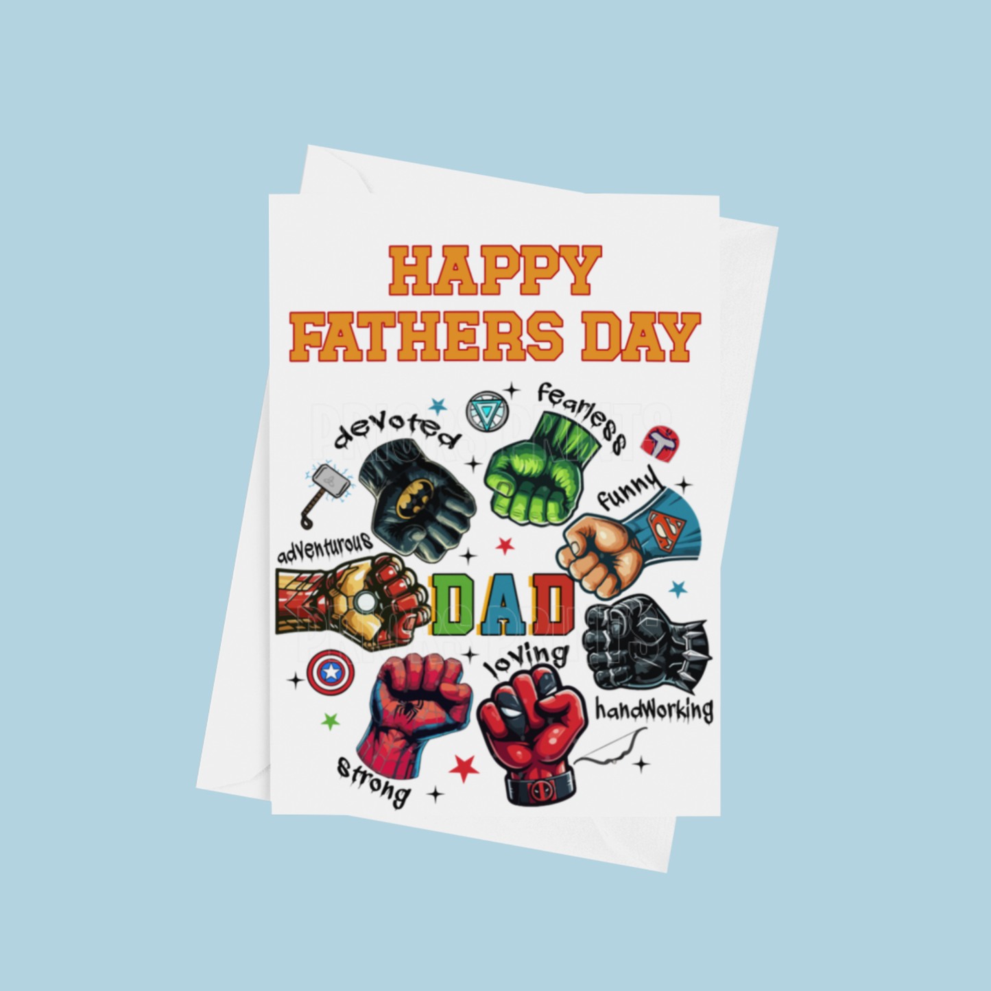 Superhero Fathers Day Card