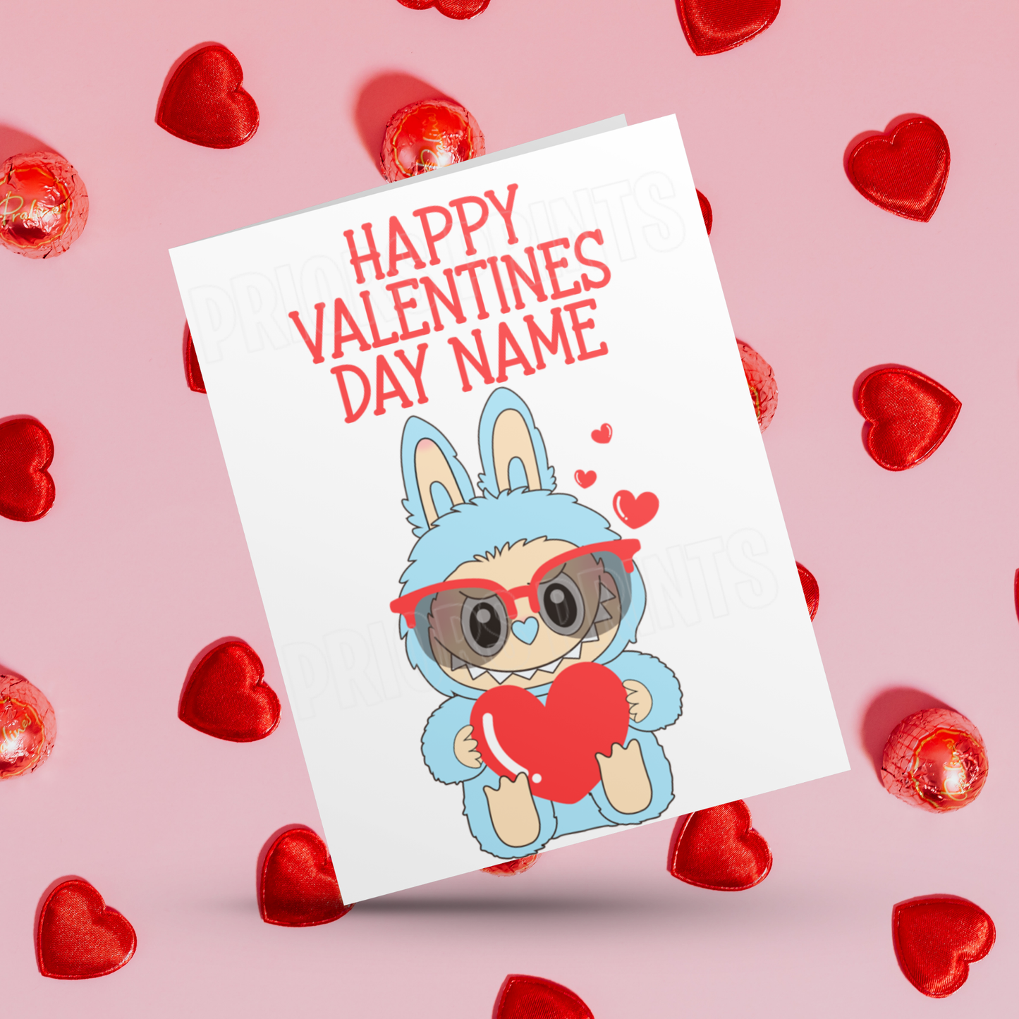Personalised Labubu Valentines Day Card