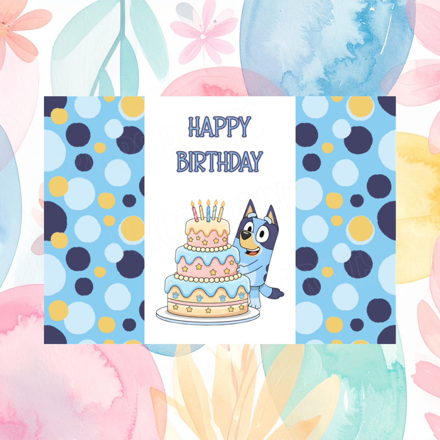 Bluey Birthday Chocolate Bar Wrapper