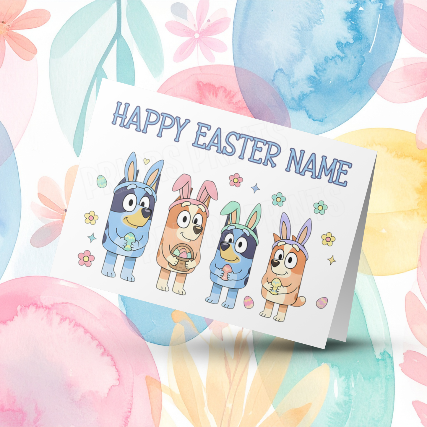 Bluey Personalised Easter Card
