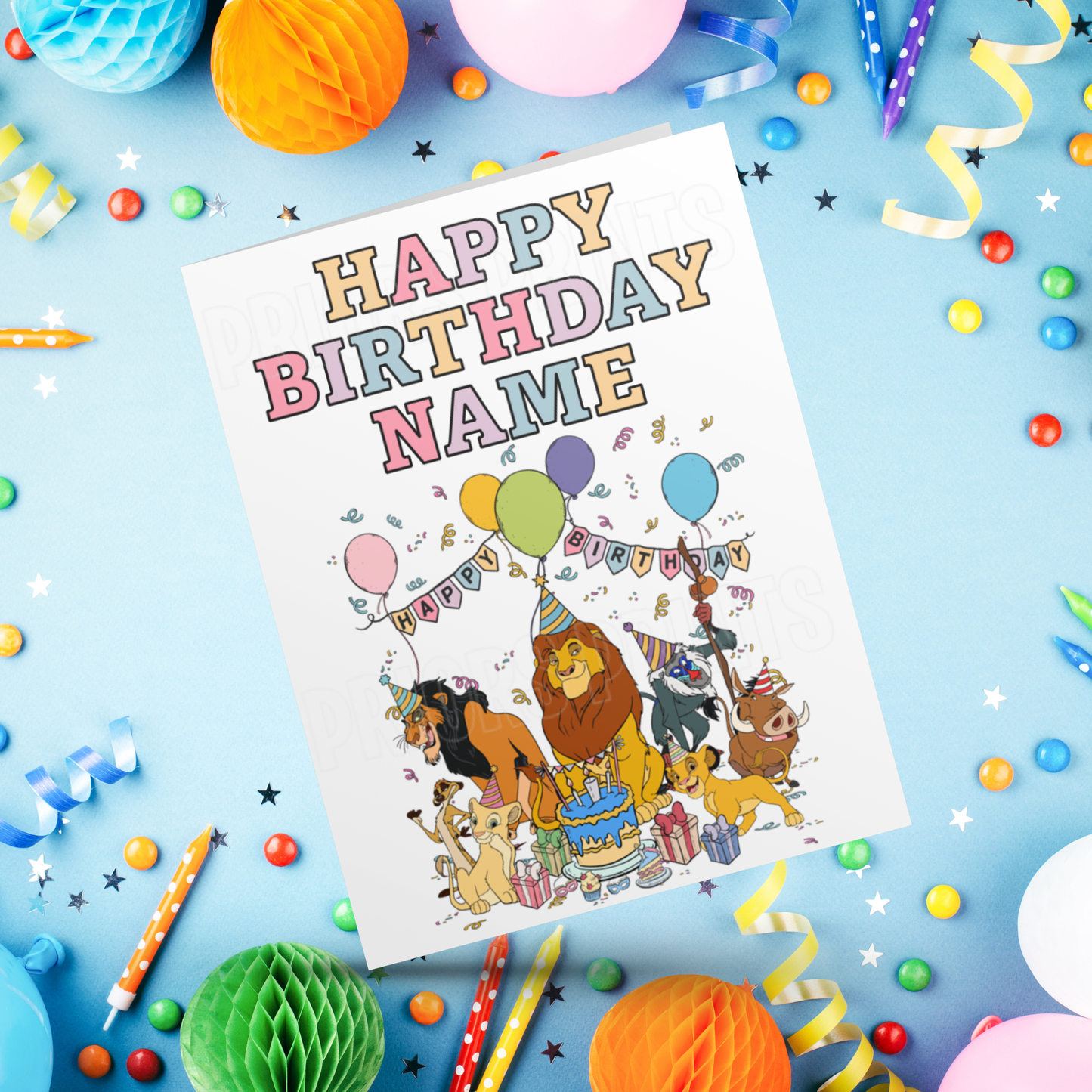 Mixed Disney Characters Personalised Birthday Card I Aladdin I Beauty & The Beast I Cars I Stitch I Princess I Mickey I Inside Out I Spidey