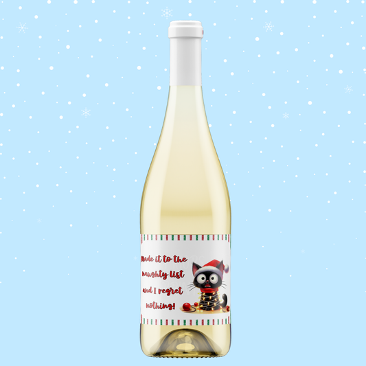 Christmas Themed Wine Bottle Labels