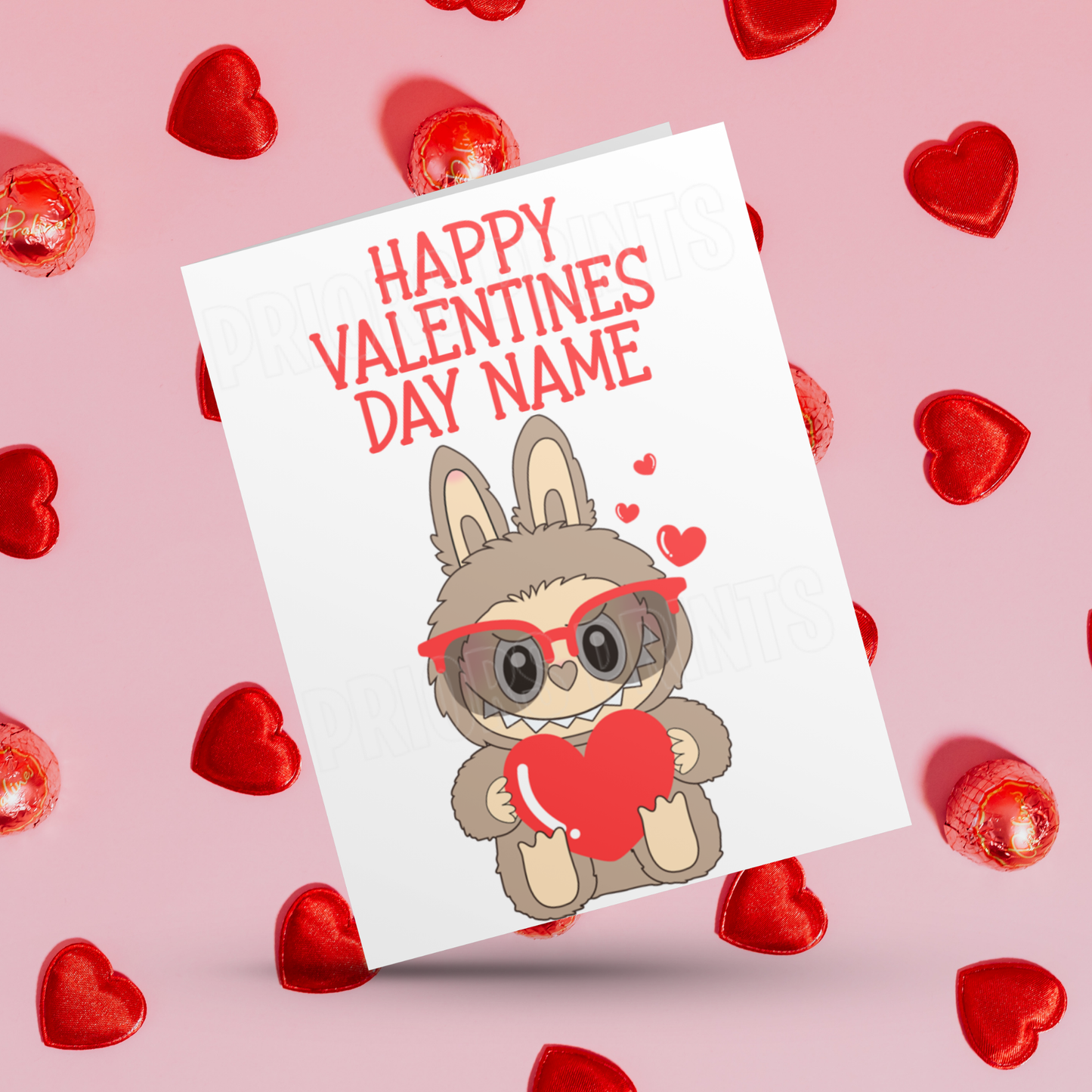 Personalised Labubu Valentines Day Card