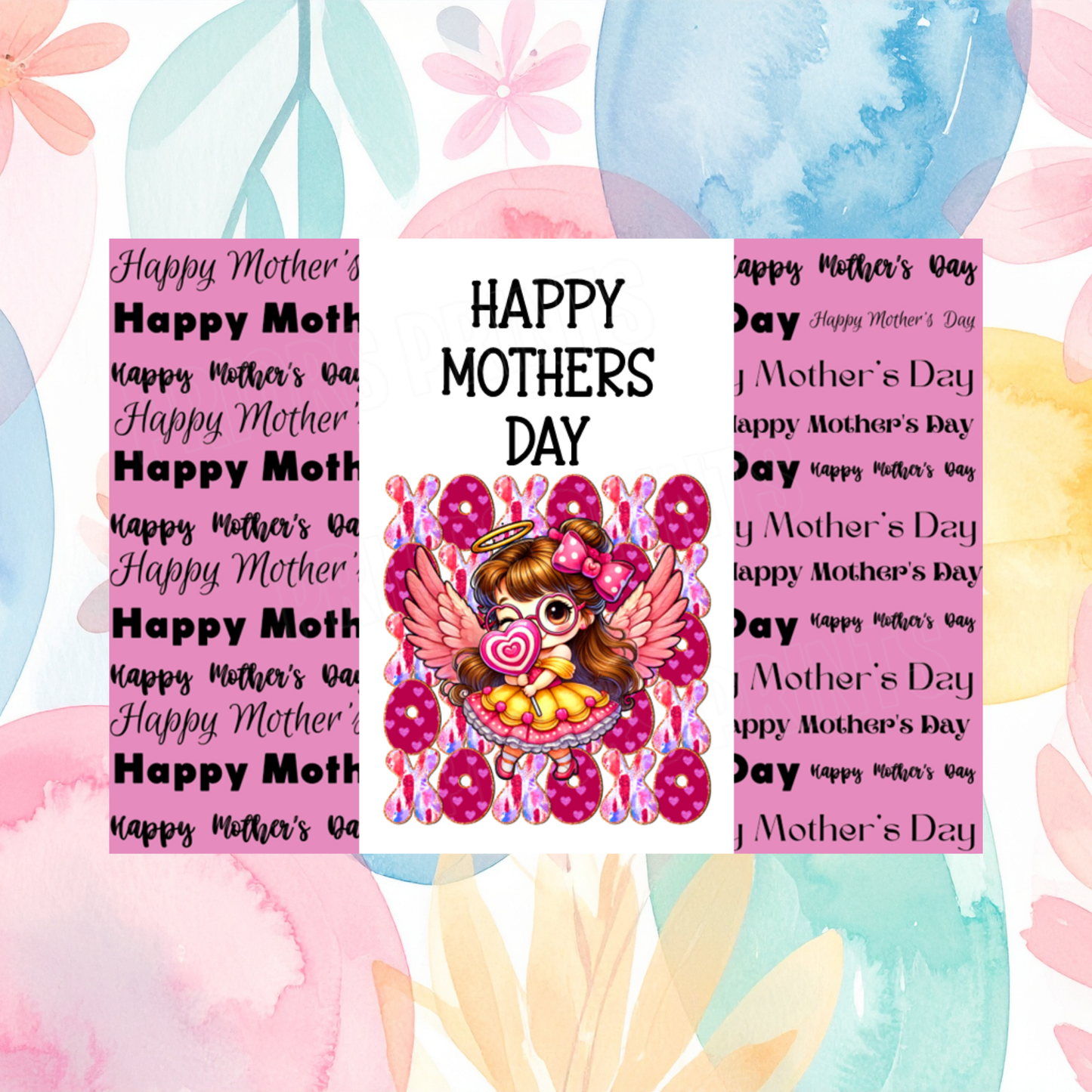 XOXO Character Happy Mothers Day Chocolate Bar Wrapper