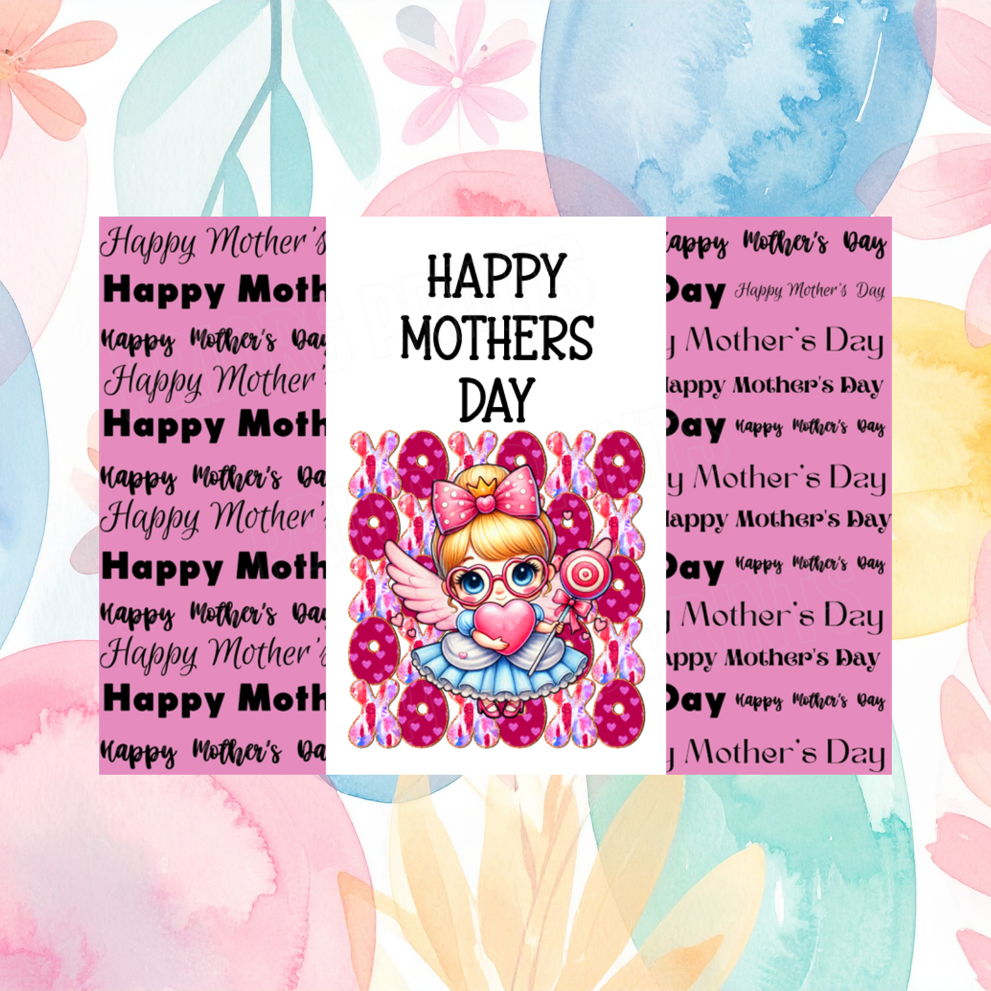 XOXO Character Happy Mothers Day Chocolate Bar Wrapper