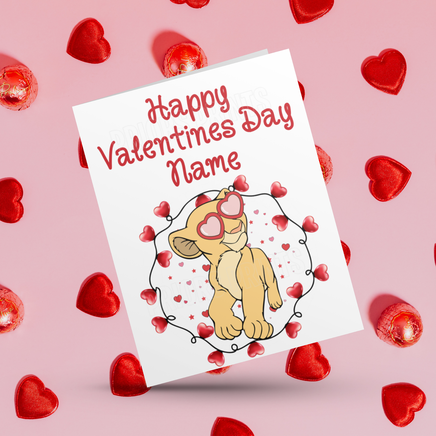 Disney Character Personalised Valentines Day Card 2 I Minnie I Mickey I Winnie The Pooh I Lion King I Lady & The Tramp I Dumbo I Pluto