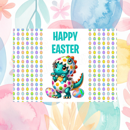 Cute Dinosaur Easter Chocolate Bar Wrapper