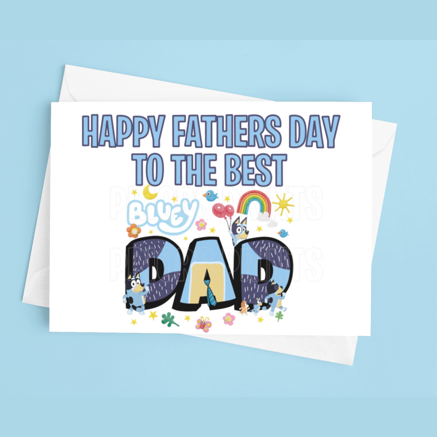 Fathers Day Card Mixed Character- To the best Dad or Papa