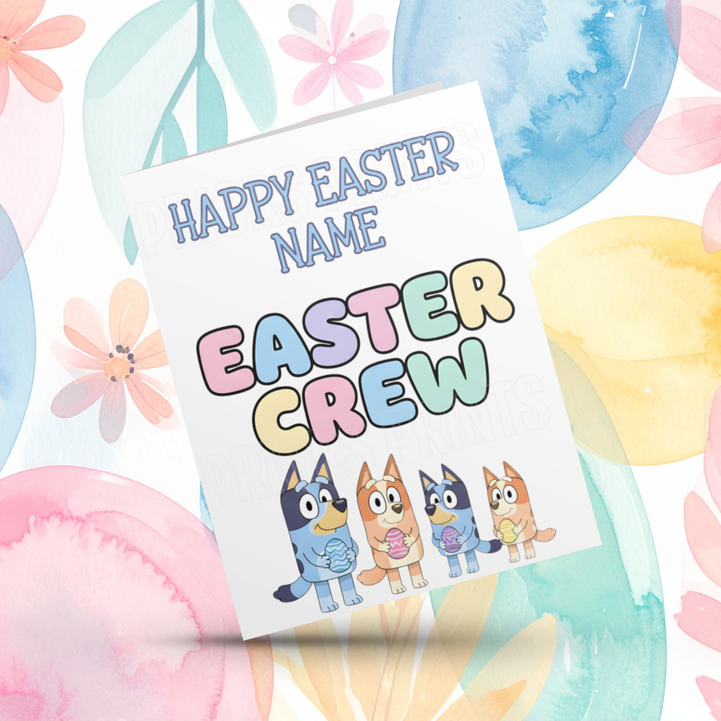 Bluey Personalised Easter Card