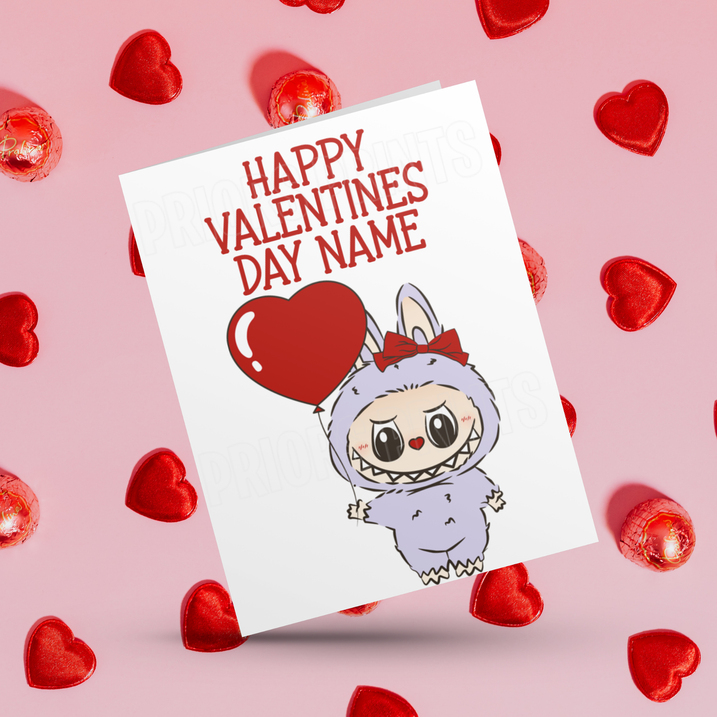 Personalised Labubu Valentines Day Card