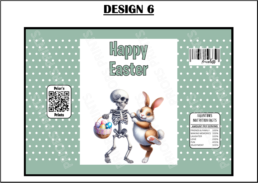 Easter Skeleton Treat Packets (Medium Sized)