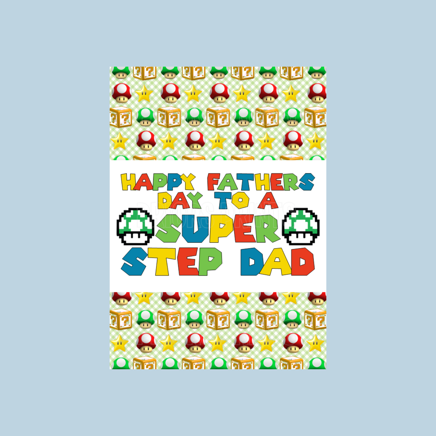 Super Mario Happy Fathers Day Chocolate Bar Wrapper