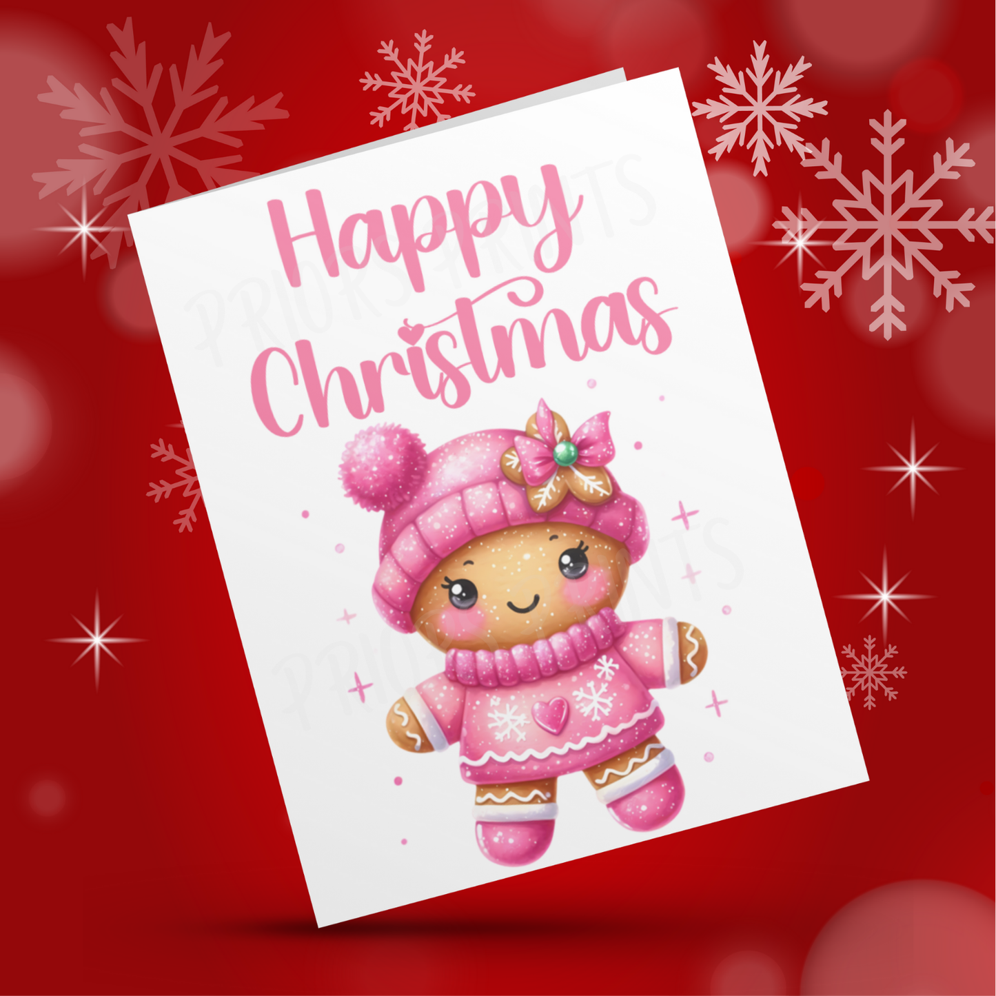 Cute Pink Christmas Cards