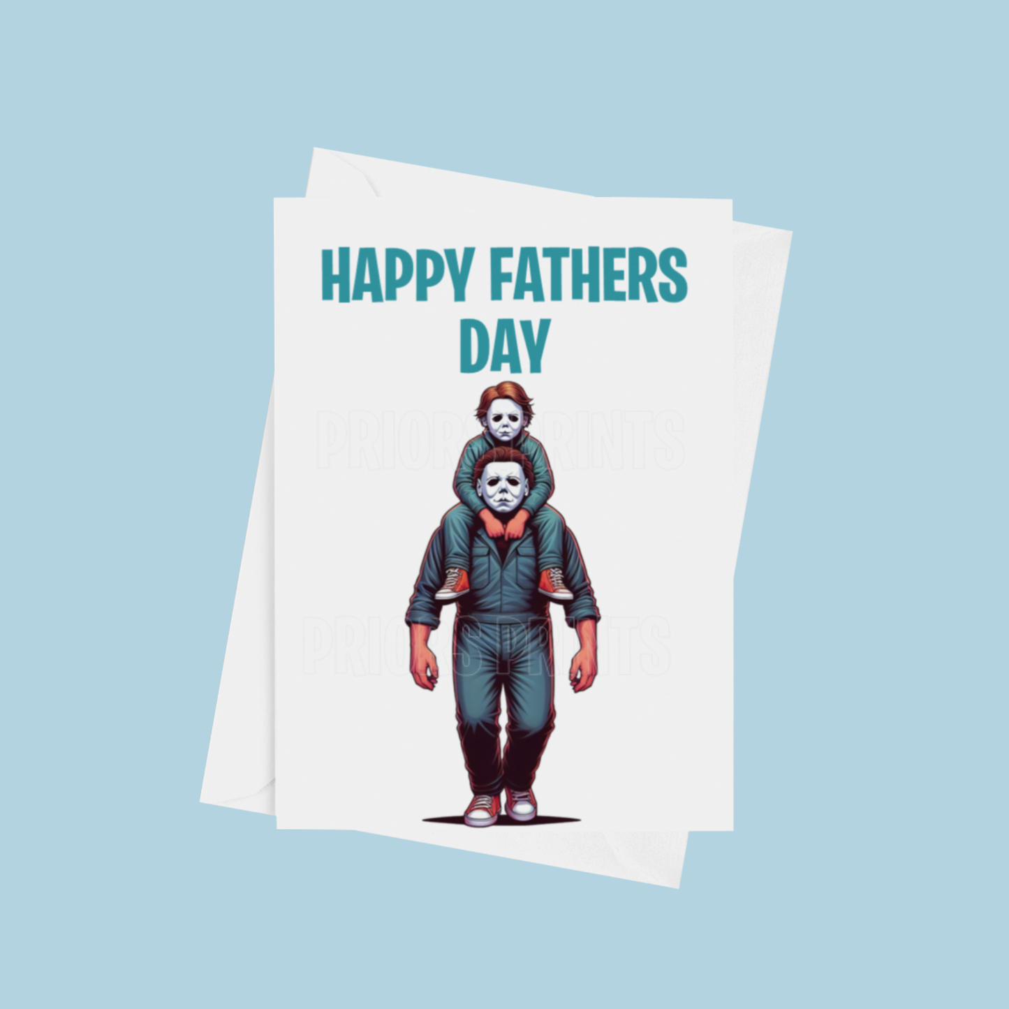 Character and Child Happy Fathers Day Card