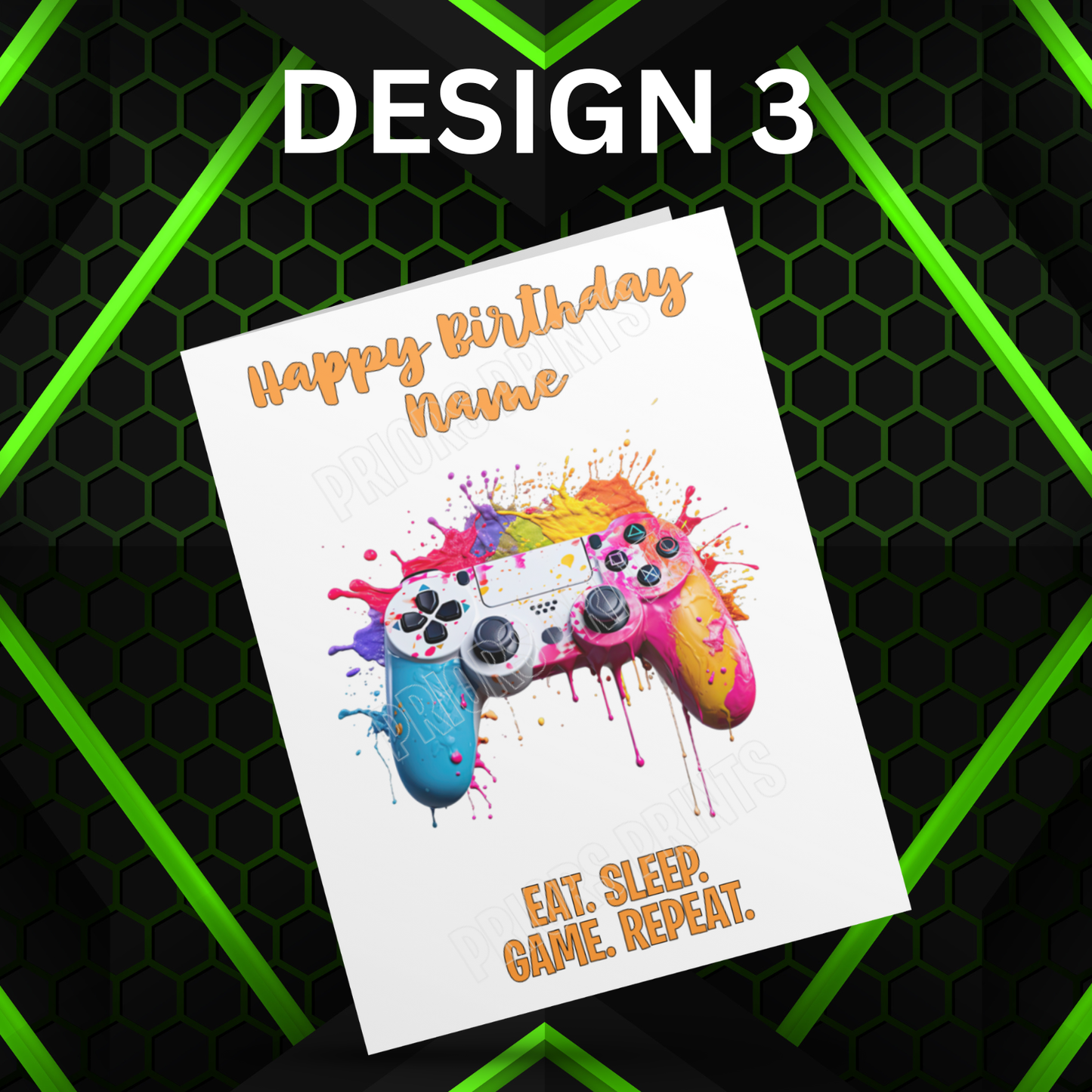 Personalised Xbox or PlayStation Birthday Card I Gamer I Gaming