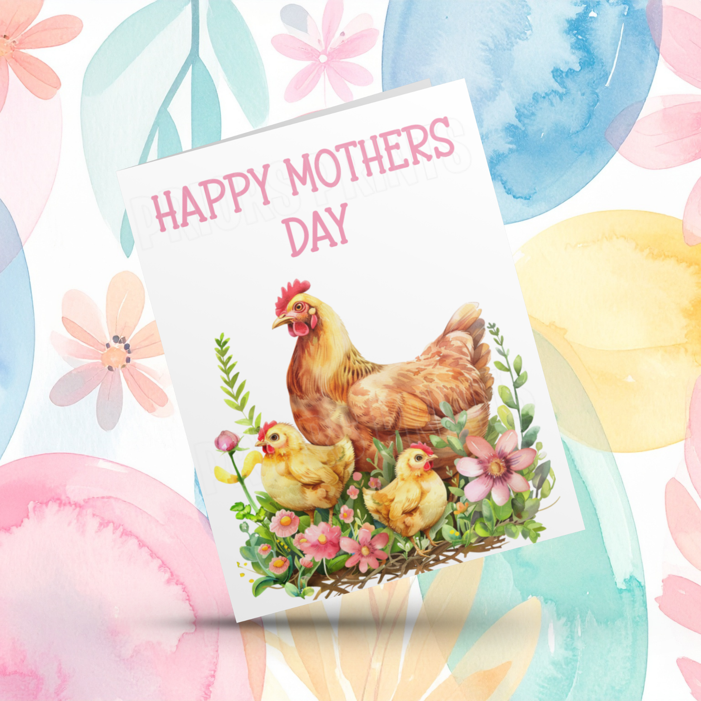 Cute Animals with Babies Happy Mothers Day Card