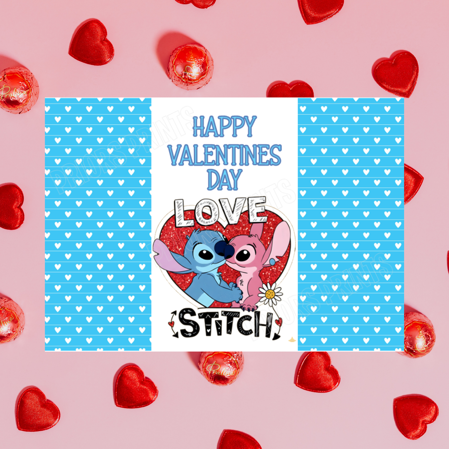 Lilo & Stitch Valentines Day Chocolate Bar Wrappers I Stitch I Angel