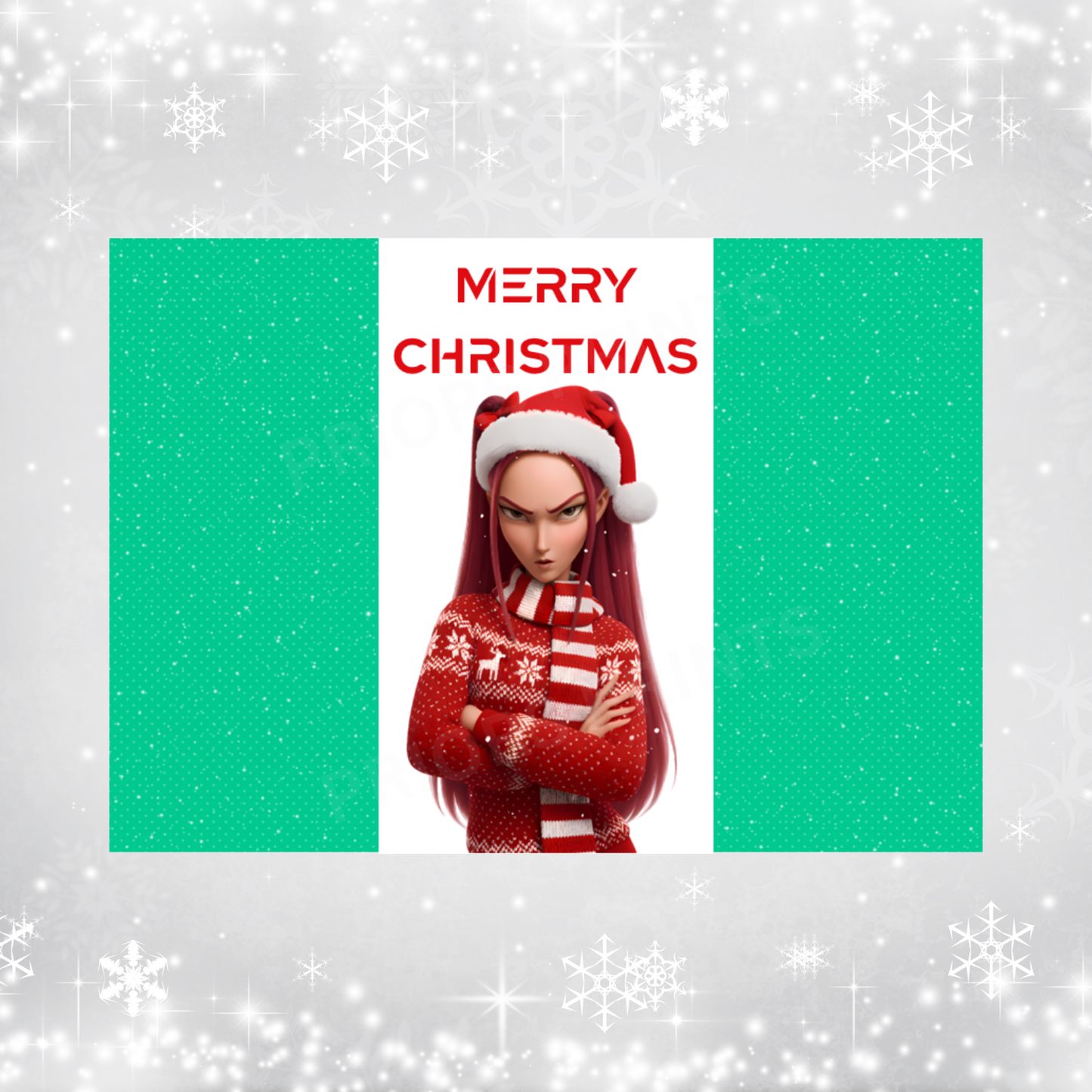 K Pop Demon Hunter Christmas Chocolate Bar Wrapper
