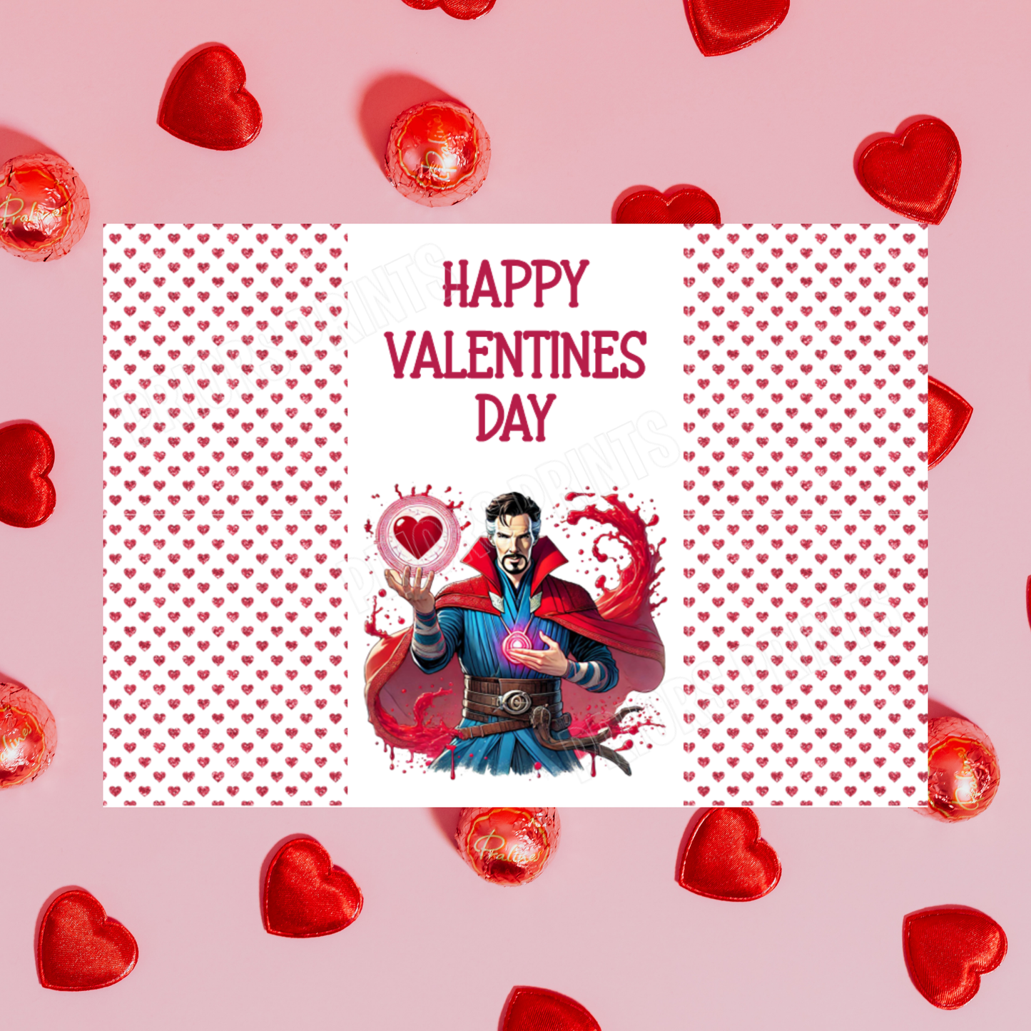 Superhero Valentines Day Chocolate Bar Wrappers Batman I Black Panther I Superman I Captain America I Hulk I Iron Man I Spiderman  Wolverine