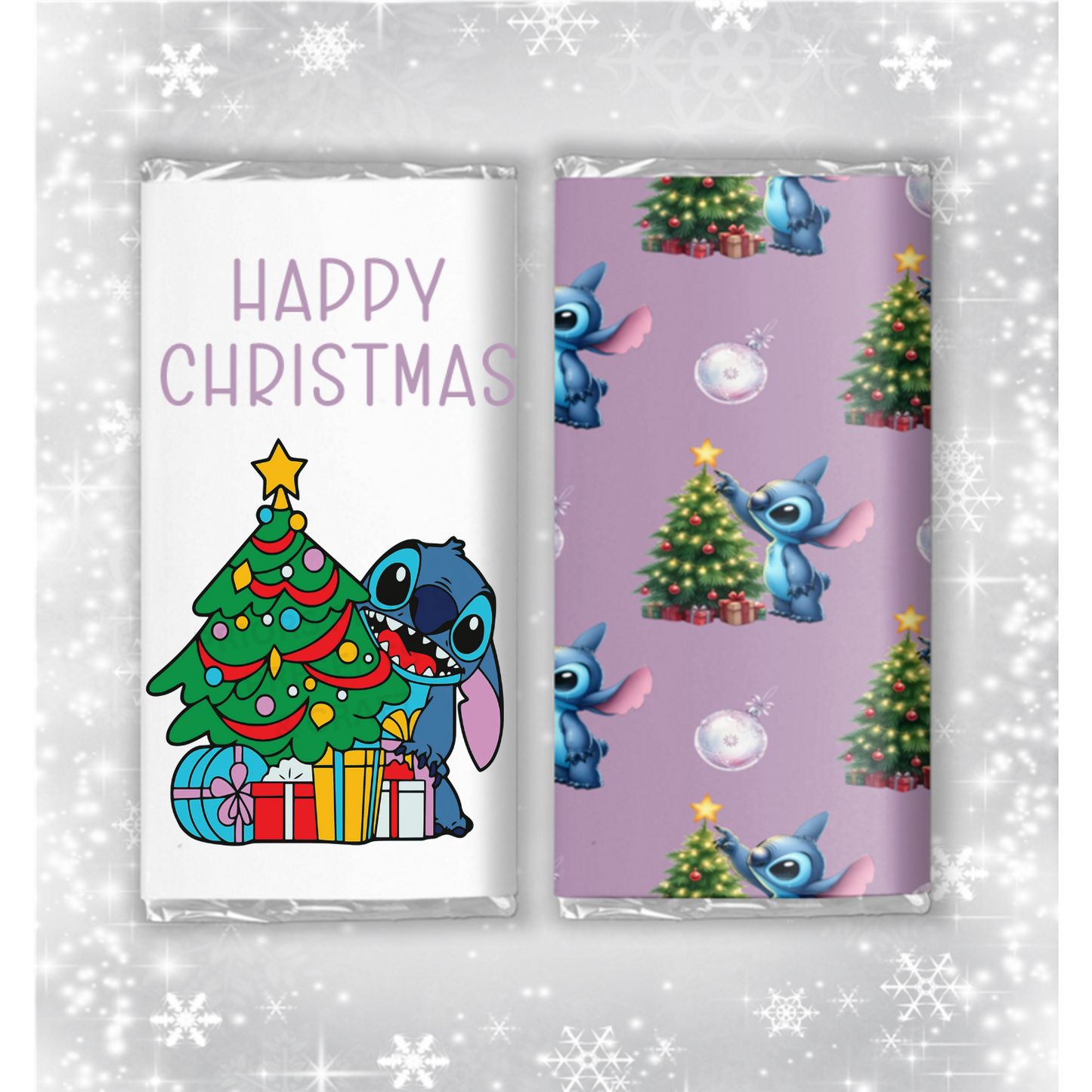 Stitch Christmas Chocolate Bar Wrapper