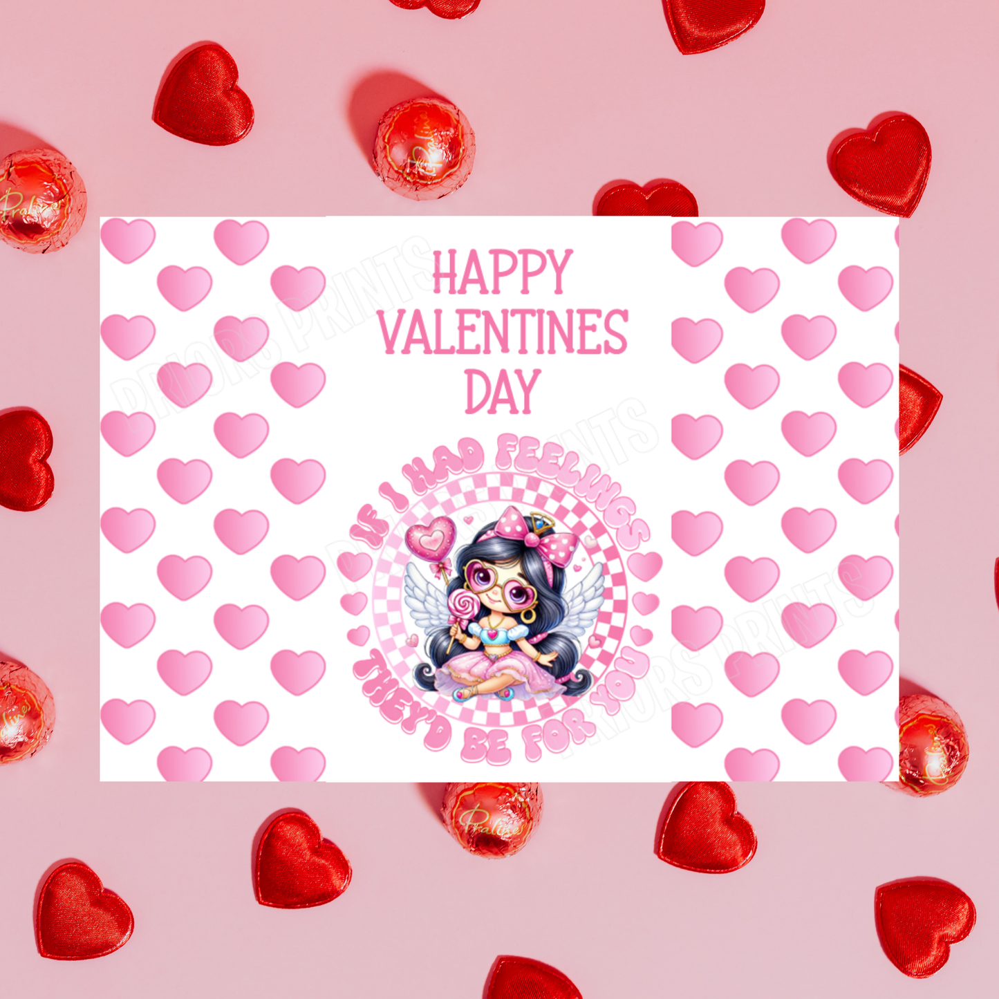 If I Had Feelings Cute Character Valentines Day Chocolate Bar Wrappers I Tinkerbell I Snow White I Belle I Cinderella I Sleeping Beauty