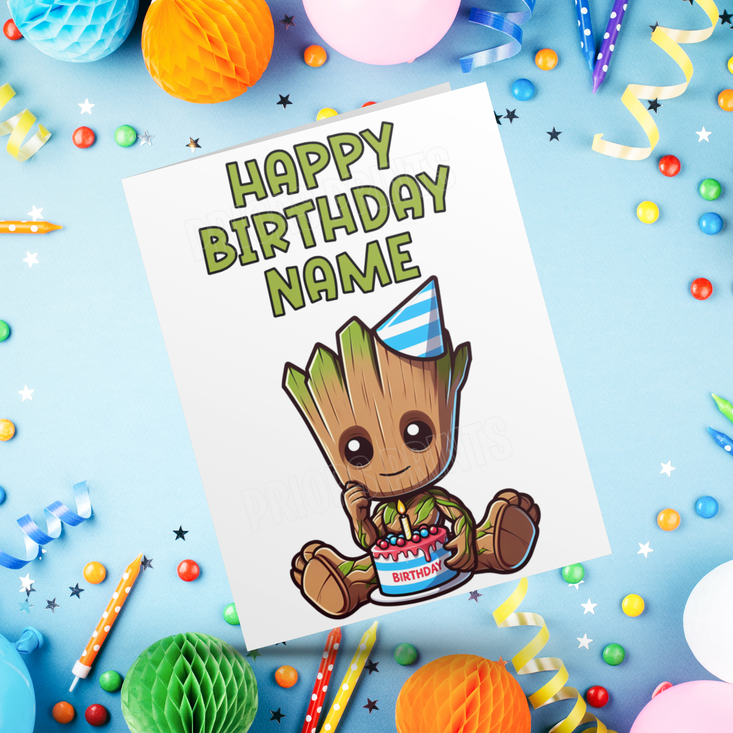 Cute Superhero Personalised Birthday Card I Marvel