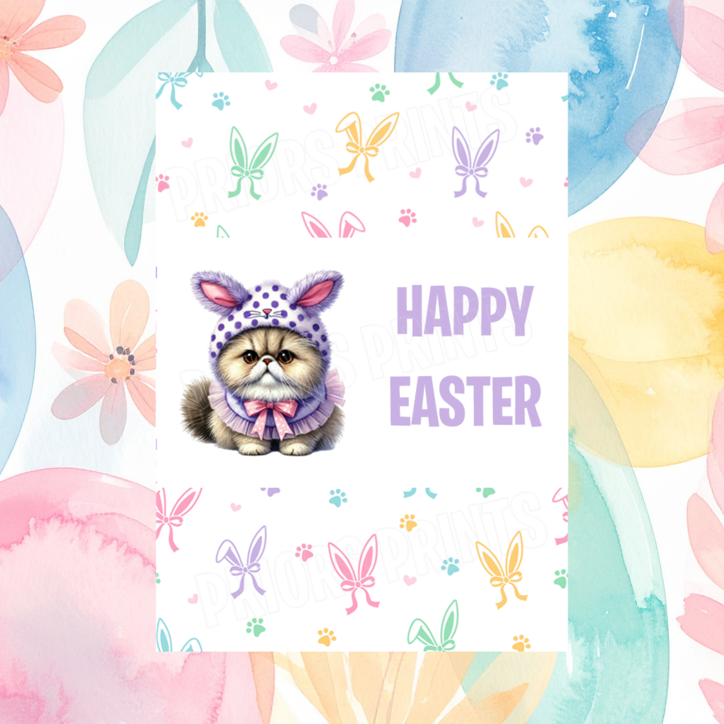 Cute Cat Easter Chocolate Bar Wrapper