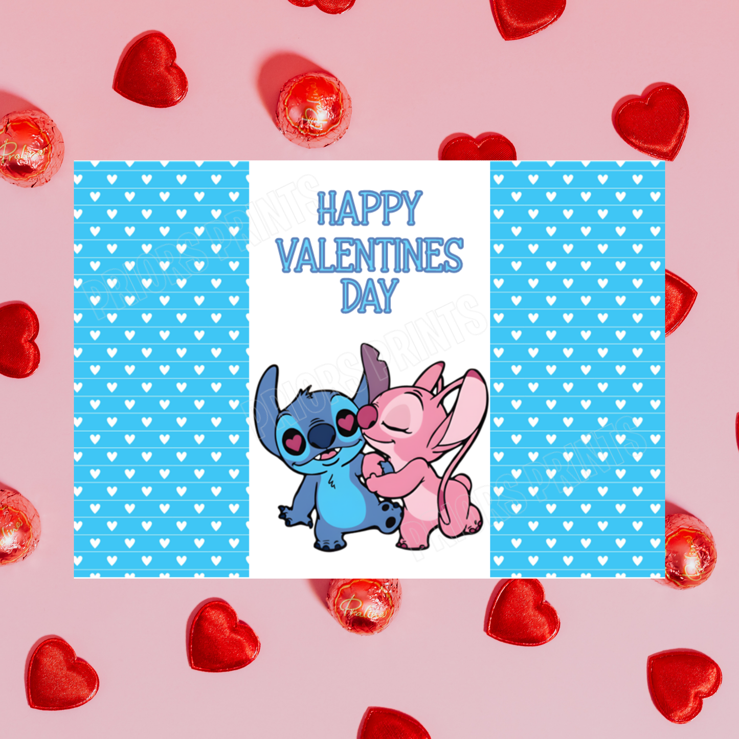 Lilo & Stitch Valentines Day Chocolate Bar Wrappers 2 I Stitch I Angel