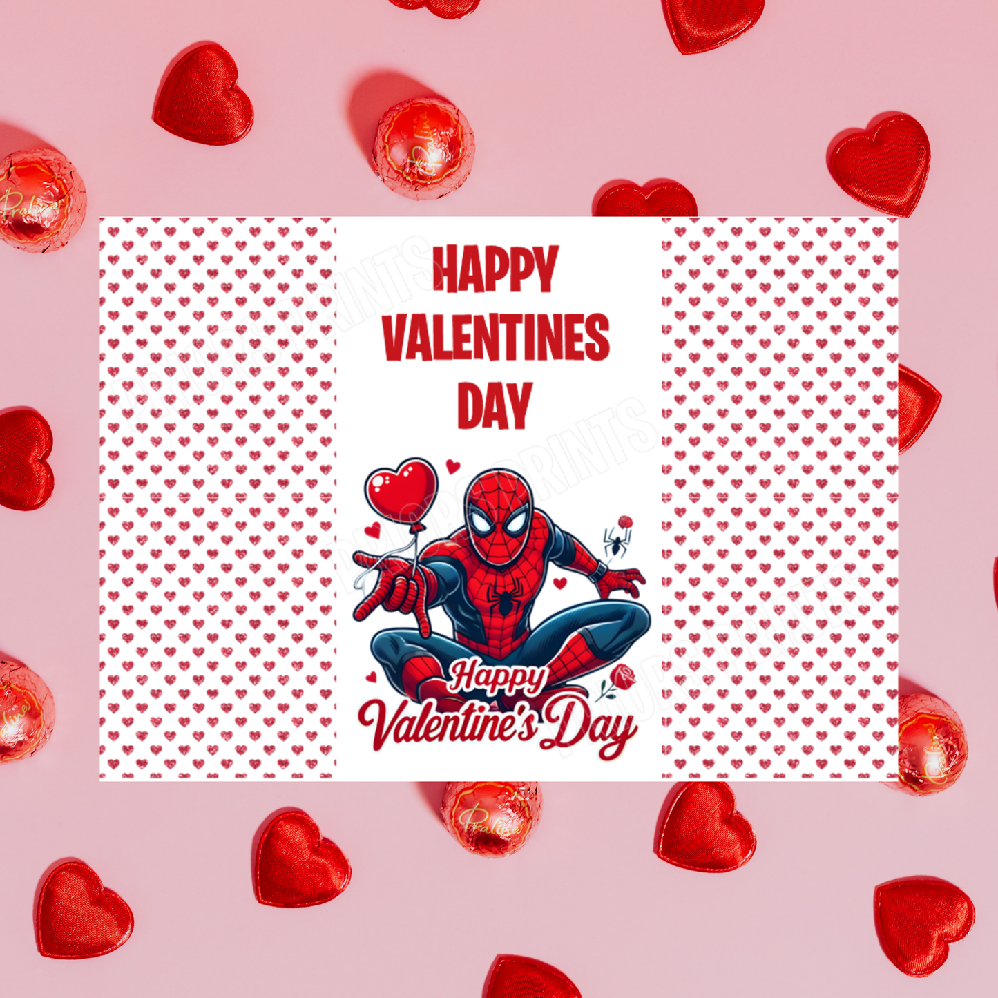 Cute Spiderman Valentines Day Chocolate Bar Wrappers