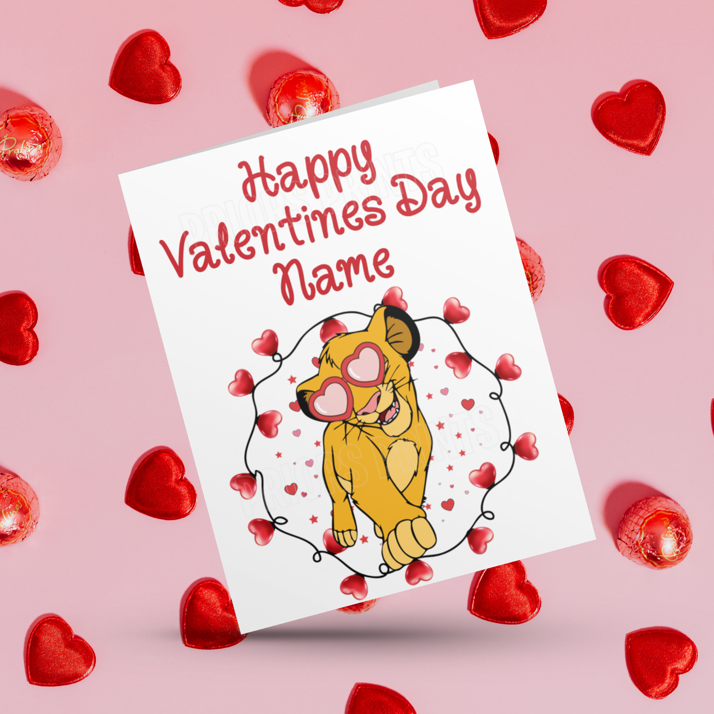 Disney Character Personalised Valentines Day Card 2 I Minnie I Mickey I Winnie The Pooh I Lion King I Lady & The Tramp I Dumbo I Pluto