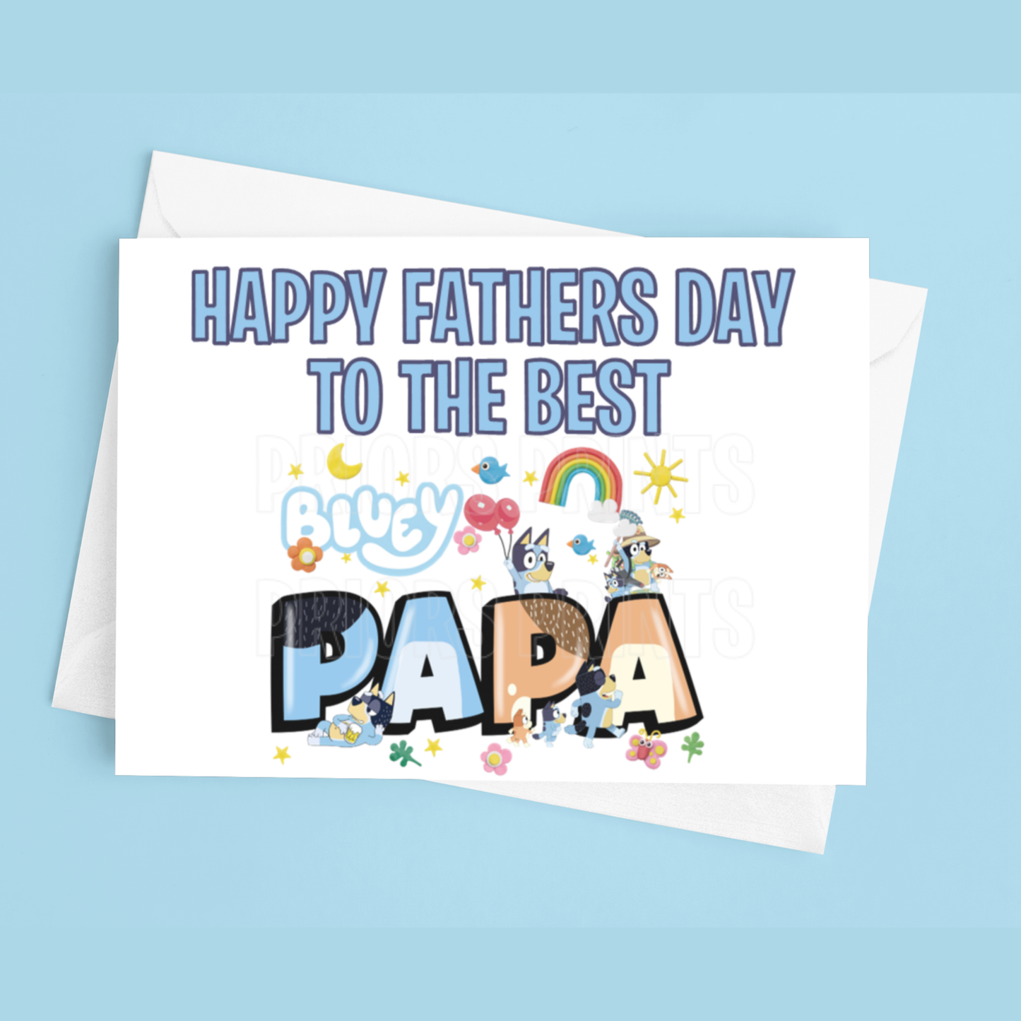 Fathers Day Card Mixed Character- To the best Dad or Papa