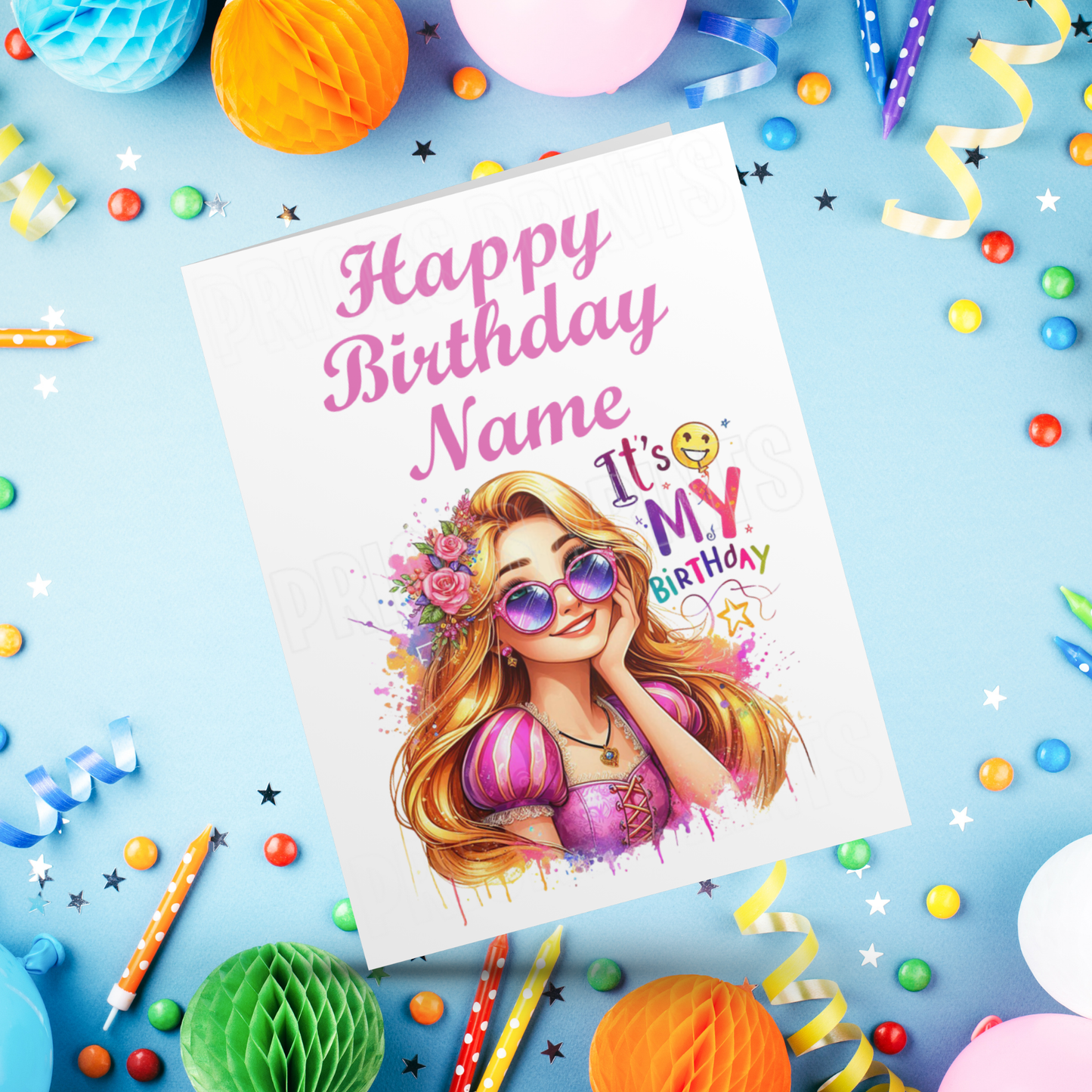 Personalised Rapunzel Birthday Card I Princess I Tangled I Disney
