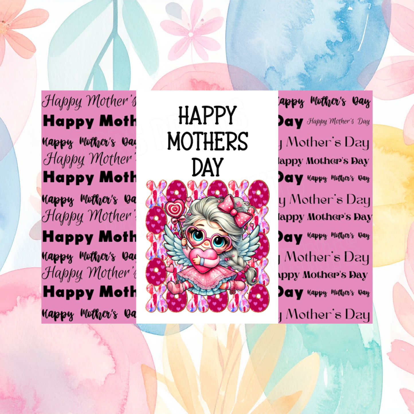 XOXO Character Happy Mothers Day Chocolate Bar Wrapper