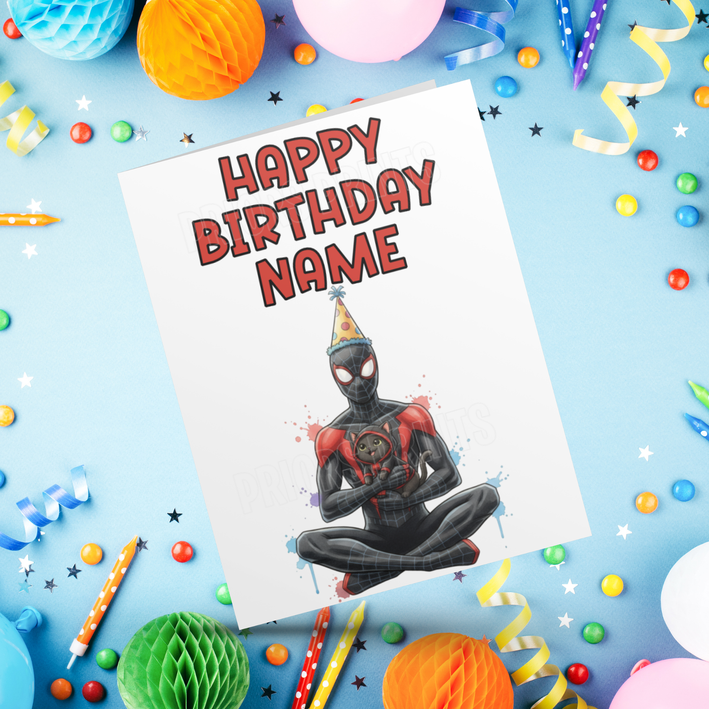 Personalised Miles Morales Birthday Card I Marvel I Superhero