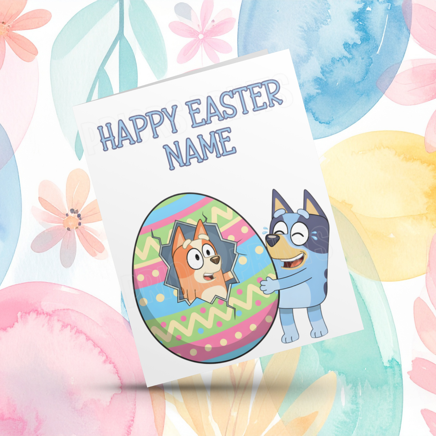 Bluey Personalised Easter Card