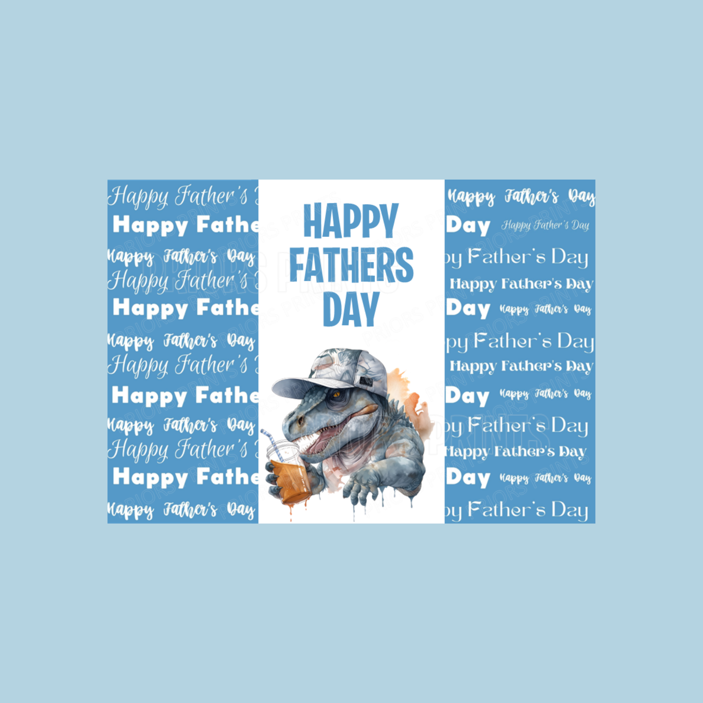 Old Fashioned Dinosaur Happy Fathers Day Chocolate Bar Wrapper