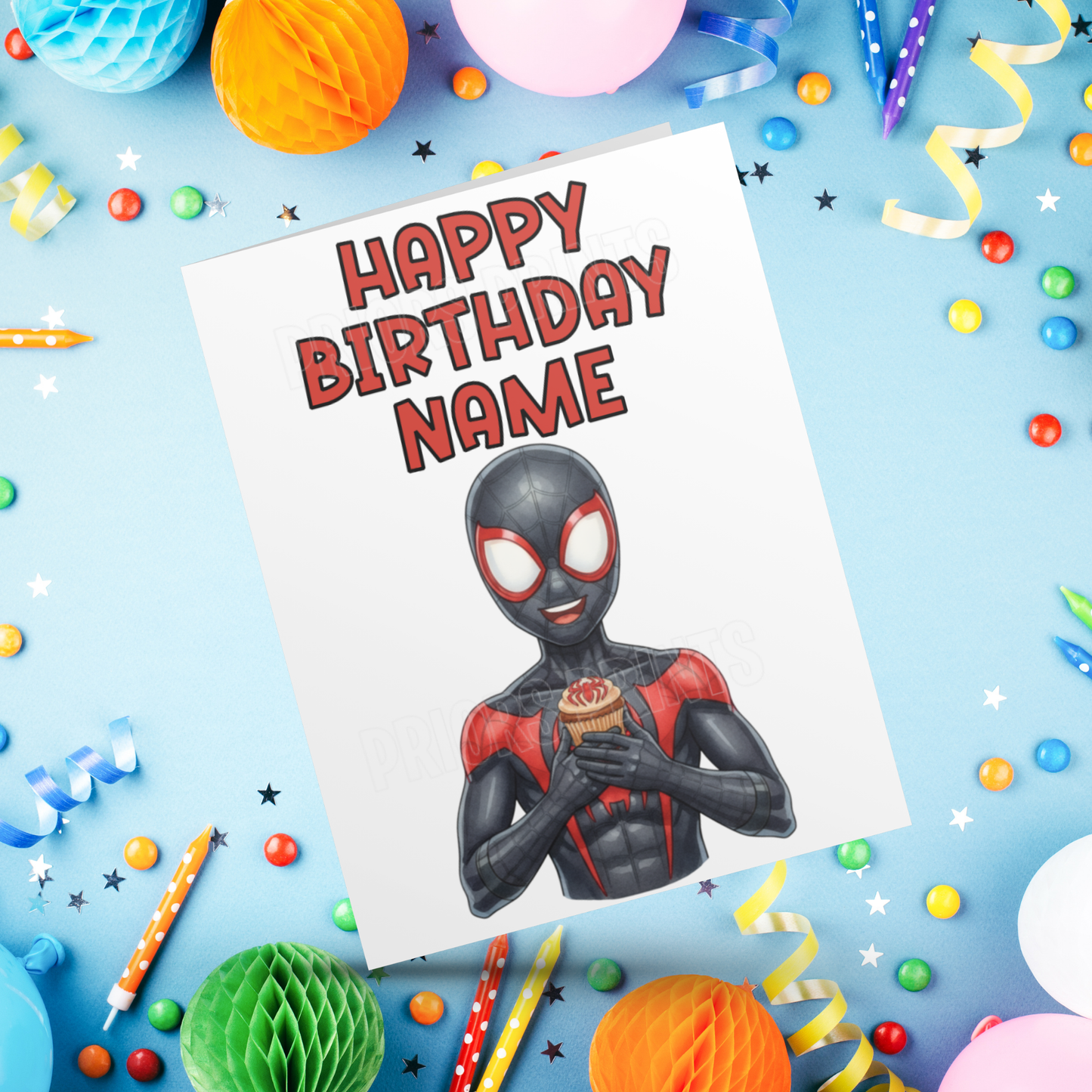 Personalised Miles Morales Birthday Card I Marvel I Superhero