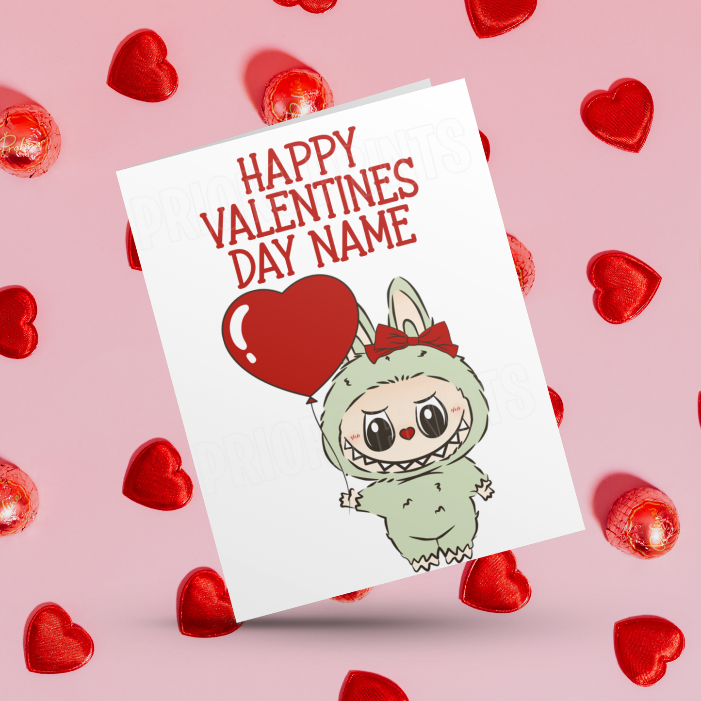 Personalised Labubu Valentines Day Card