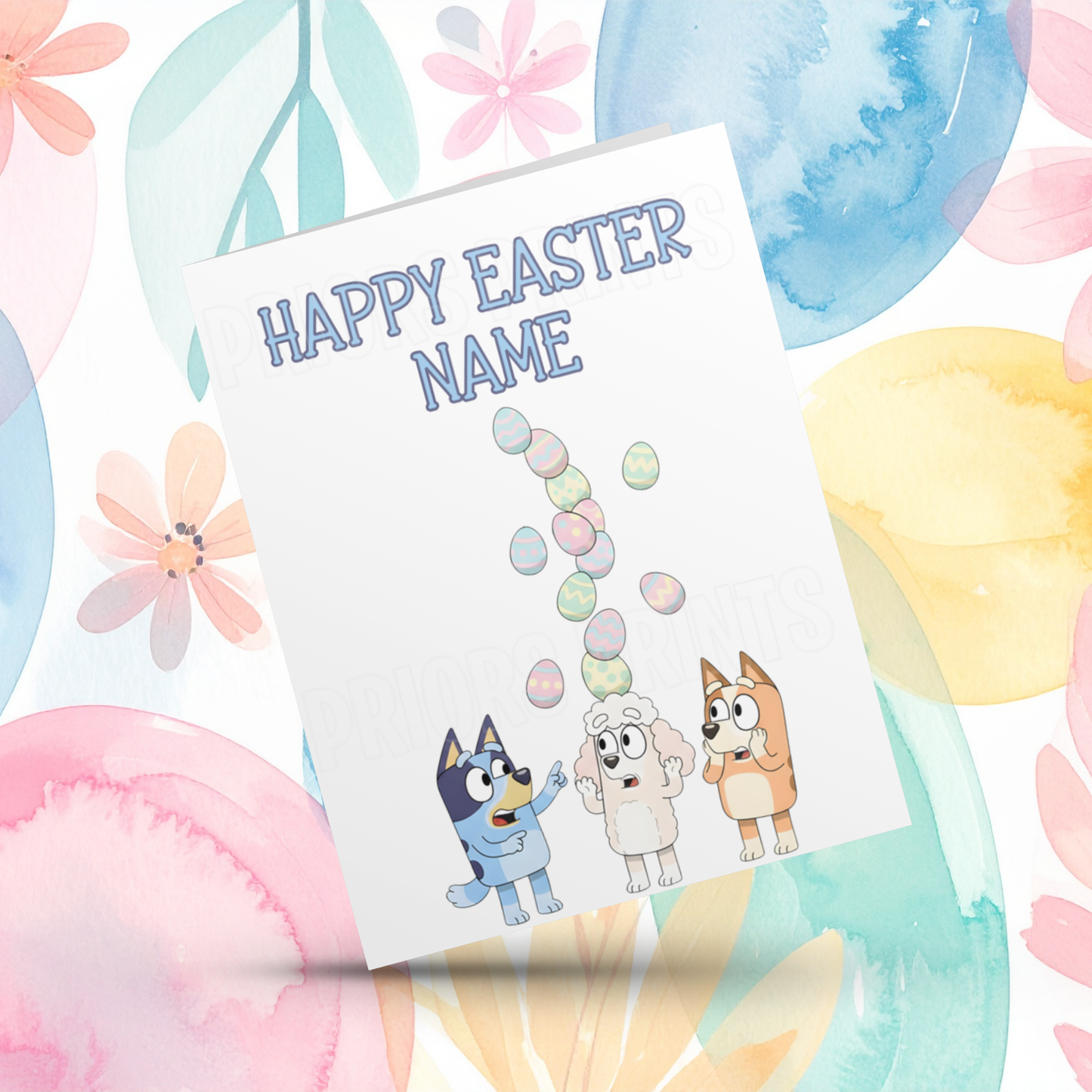 Bluey Personalised Easter Card