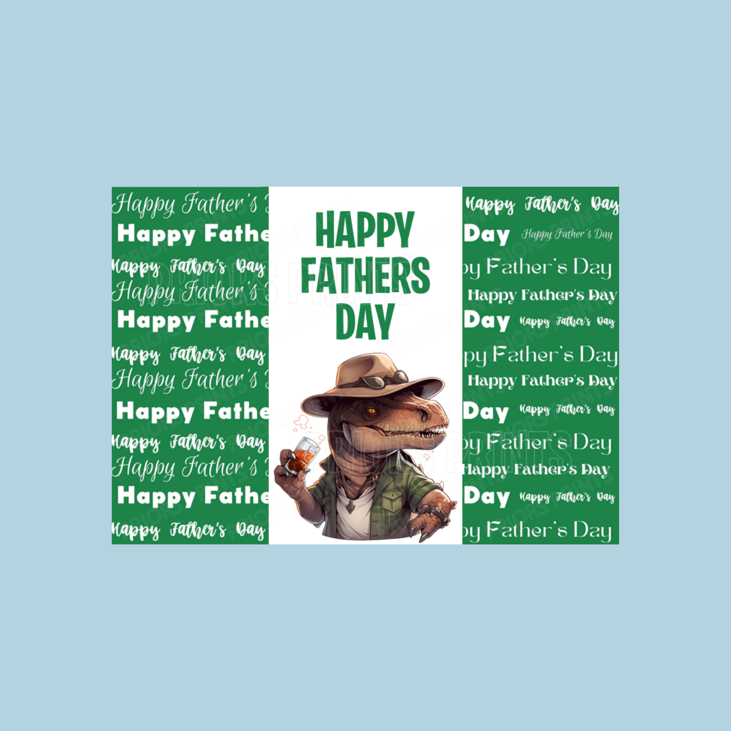 Old Fashioned Dinosaur Happy Fathers Day Chocolate Bar Wrapper