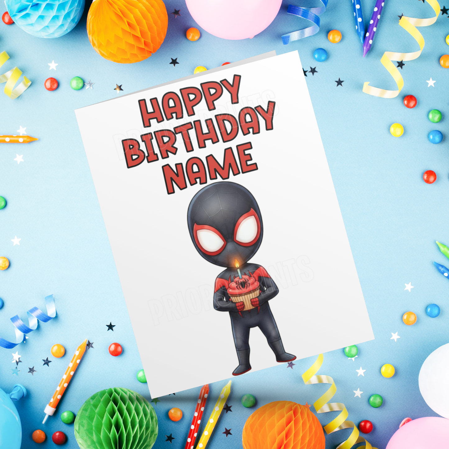 Personalised Miles Morales Birthday Card I Marvel I Superhero