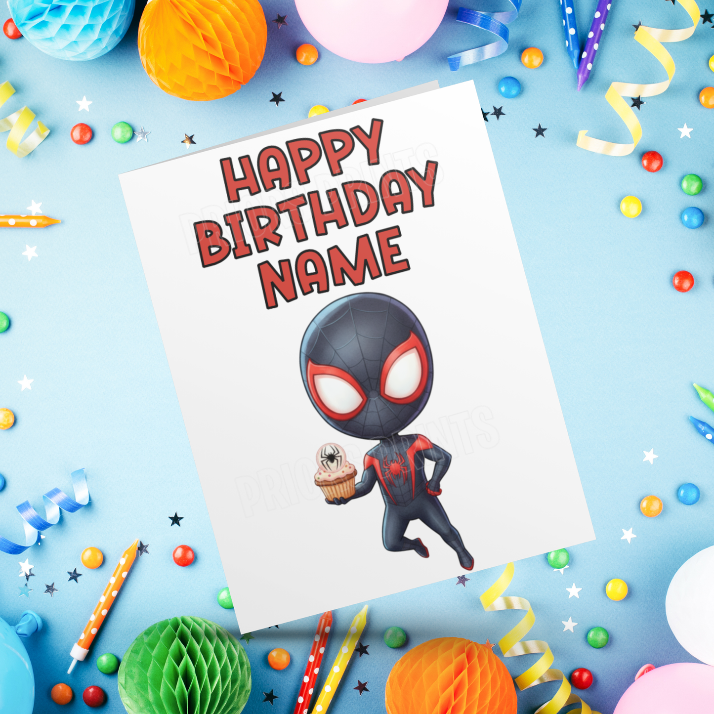 Personalised Miles Morales Birthday Card I Marvel I Superhero